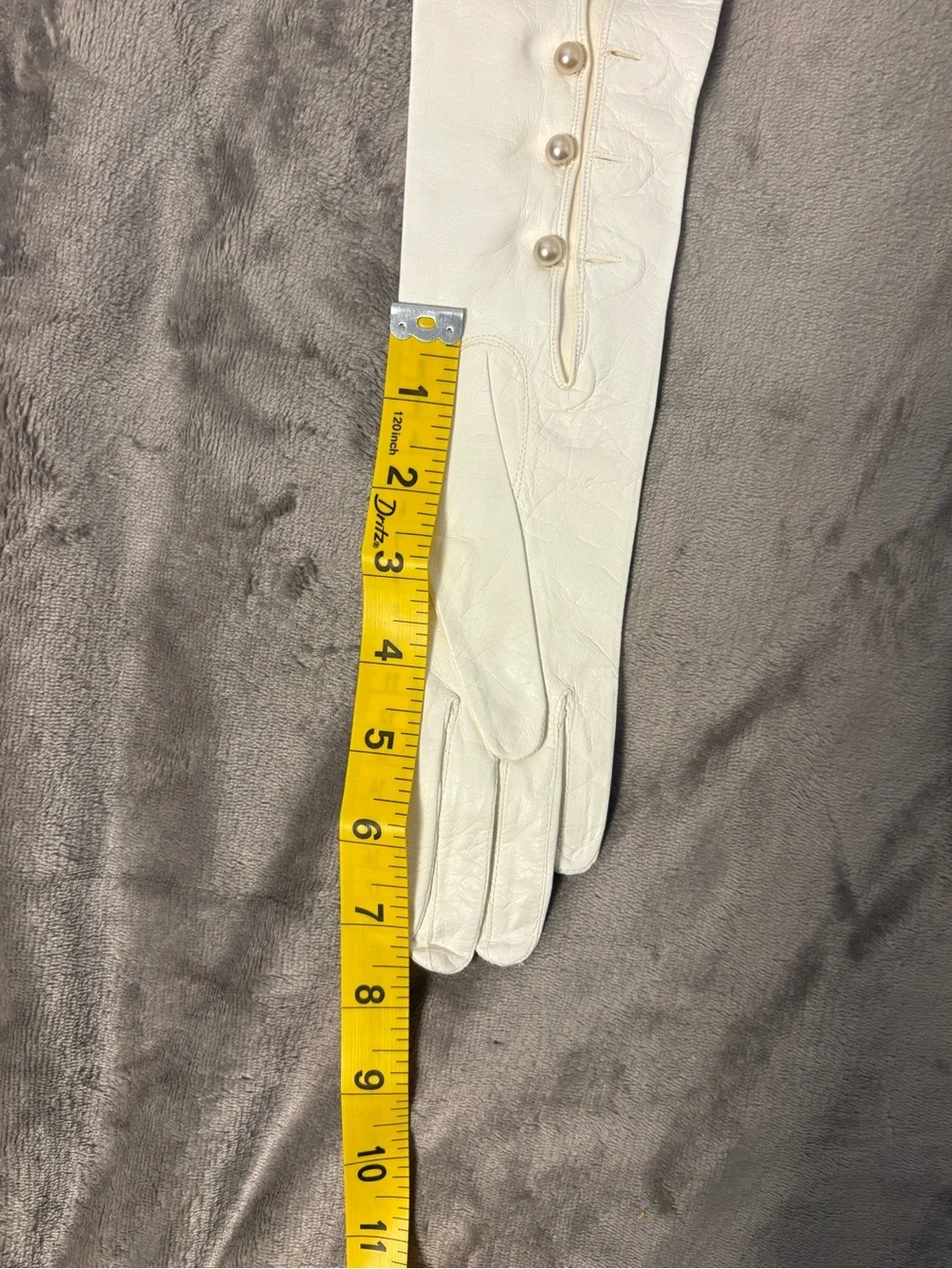 Vintage Italian Leather Children’s Opera Elbow Length Gloves MotherPearl Buttons